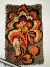 70-er Jahre Wandteppich, Popart/ Handarbeit