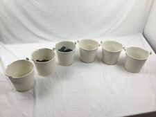 6 Zinkeimer Zink Eimer Pflanztopf Blecheimer  Dekoration H: 14,5 / D: 16,5  #03