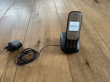 Gigaset A415 Freisprechfunktion, Grafik Display Schnurlostelefon mit Ladeschale