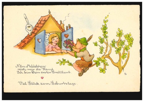 Künstler liesel - künstler-ak,