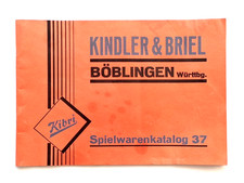 Spielwarenkatalog 1937 Kibri Kindler & Briel Böblingen Fabrik feiner Spielwaren