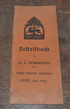 Bestellbuch G. C. Dornheim AG Suhl Waffen Munition Sportartikel um 1930 Gecado