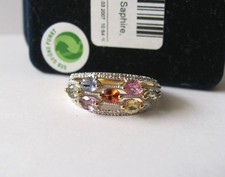 NY IMPRESSIONEN! Gelb Gold 585 SAPHIR Diamant RING Gr 19 NEU OVP
