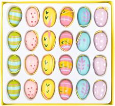 Holz Eier 24 Stück Bunt Hängend Deko Ostern Basteln