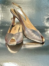 Pumps Slingpumps Peeptoes Silbern von Peter Kaiser 9 cm Absatz