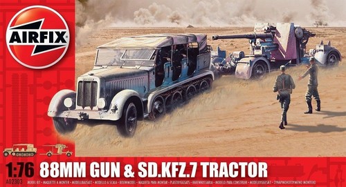 Airfix 88mm gun kfz - 88mm, &