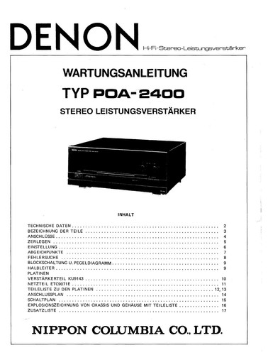 Service manual anleitung - service, für