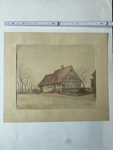 Winterliches fachwerkhaus - winterliches, –