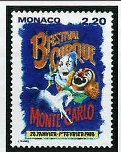 Monaco num 1596 mnh zirkus - monaco,