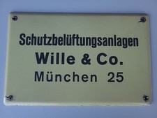 Bunkerschild Schutzbelüftungs anlage Bunker  ABC Luftschutzbunker 28 x 18 cm 