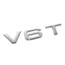 Original Audi V6T A4 A6 Q5 Schriftzug Exterieur Kotflügel Emblem Logo chrom OEM