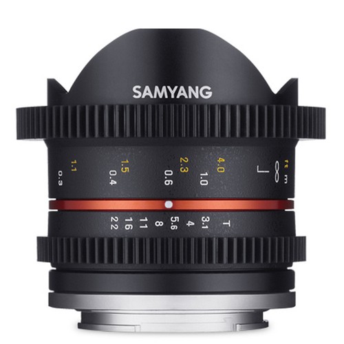 Samyang 8mm cine objektiv - samyang, t3.1