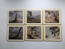 Jason Products Alan Grosvenor 6 x Tischset Kork Landschaftsmotive Bäume vintage