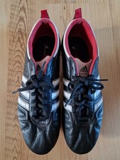 Adidas Adinova Fußballschuhe 40 US 7,5 Aluminiumstollen Rasen schwarz weiß rot 