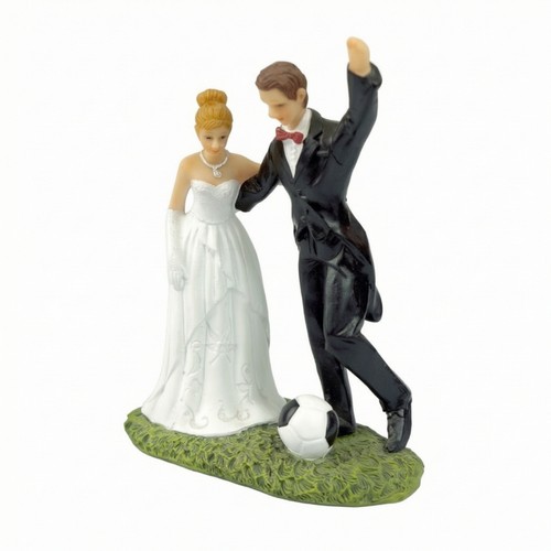 Brautpaar figur mit fußball - brautpaar-figur,