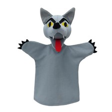 Handpuppe Wolf gelbe Augen