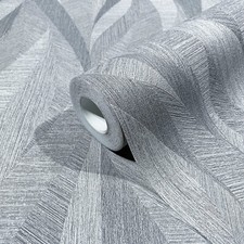 Marburg Vliestapete Wave, geprägt, matt, Wellenmuster moderne Vliestapete grau