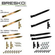 Ladenband Torband Türband gekröpft Sets 300-800 mm gelb / schwarz