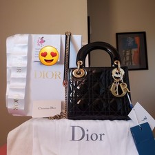 $5500 Lady Dior Black patent