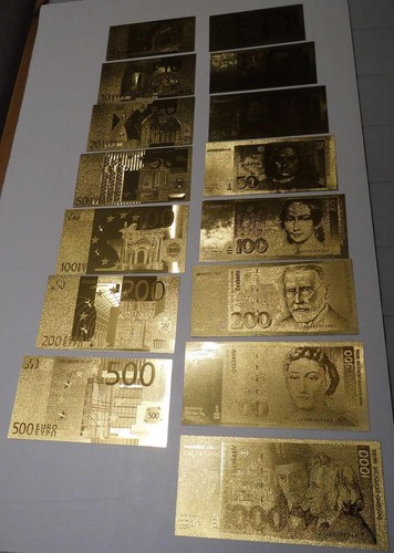 Vergoldete euro - 8x, (24k