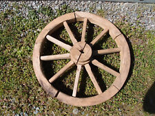 altes großes Wagenrad Holzrad unbeschlagen Deko 55 cm ( 3 )