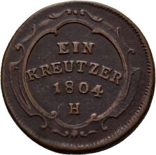 RDR Burgau Günzburg 1 Kreuzer Franz II., 1804 Kupfer 5,3 g Original Münz #ZBA225