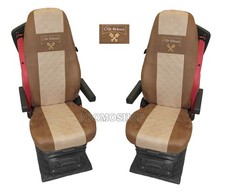 LKW   SITZBEZÜGE SCHONBEZÜGE FÜR VOLVO FH 4 FH5  Braun Beige Old Skool