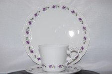 Kaffeetasse 3tlg. Kaffeegedeck Rialto Veilchen lila Krautheim