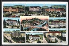 Tübingen, Kinder-Klinik, Med. Klinik, Med. Pavillon, Ansichtskarte 
