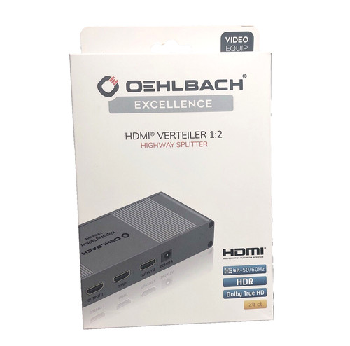 Oehlbach hdmi verteiler 2 - verteiler, 1:2