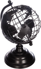 Schwarzer Metall-Globus von