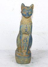 HANDGEMACHTE ANTIKE ÄGYPTISCHE Katze Bast Bastet einzigartige pharaonische St...