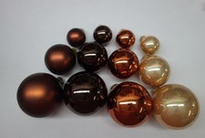 Thüringer Glasdesign Glasschmuck Weihnachts Christ Baum Kugeln orange 38 Stück