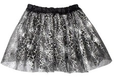 Minirock Silber-schwarz M