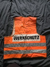 2x Warnwesten leucht orange "Werkschutz"