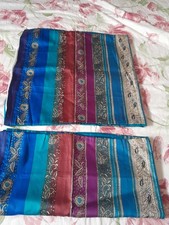 BASETTI Kissen Bezug 40×80  z Bettwäsche  Blau, Petrol,  SATIN Neu!! 2 Stück 