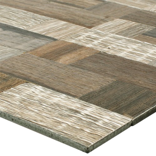 Mosaikfliesen holzoptik metall - holzoptik,