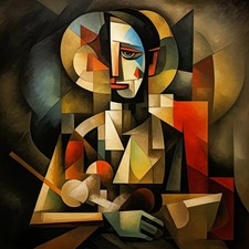 Wandbild Stil Picasso abstrakt