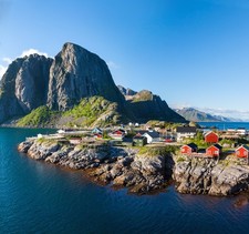 Malerische Stadt Reine am