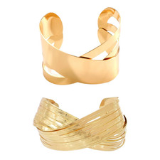 2 Stück Goldene Armbänder