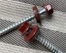 COLOR-Bohr-Schrauben  Trapezblech + Dichtungsscheibe 4,8X60 mm  ROT