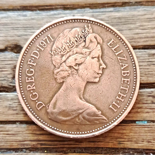 Pence coin 1971 - 2, united
