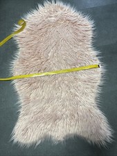 Rosa Plüsch Fell Teppich ca 100 x 60 cm