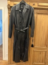 Ledermantel Nappaleder  Lang Damen Schwarz Ca. Gr. 42 Neuwertig Top Zustand