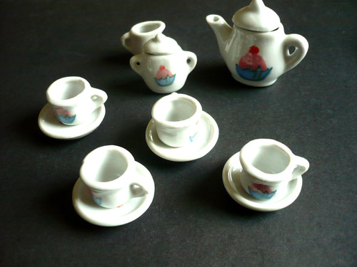 Puppenstuben kaffeeservice aus - kaffeeservice,