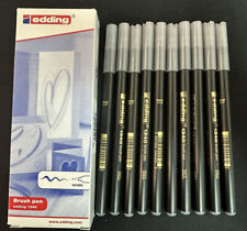 Edding 1340 Pinselstift / BrushPen – 1-5 mm, Silbergrau (026) - 10st set