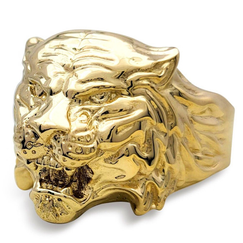 Echt 14k gelbgold tiger - gelbgold, ring