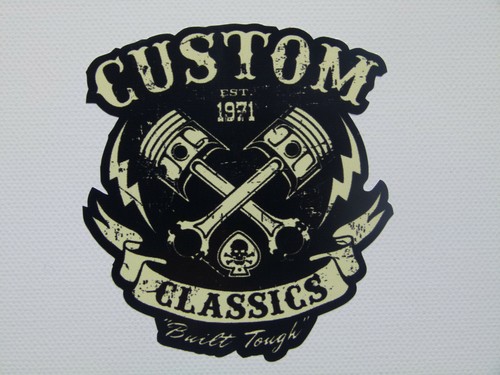 Custom aufkleber motorrad - custom,