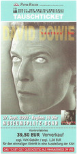 David Bowie  In Concert 2002 Bonn  Ticket / Konzertkarte / Eintrittskarte