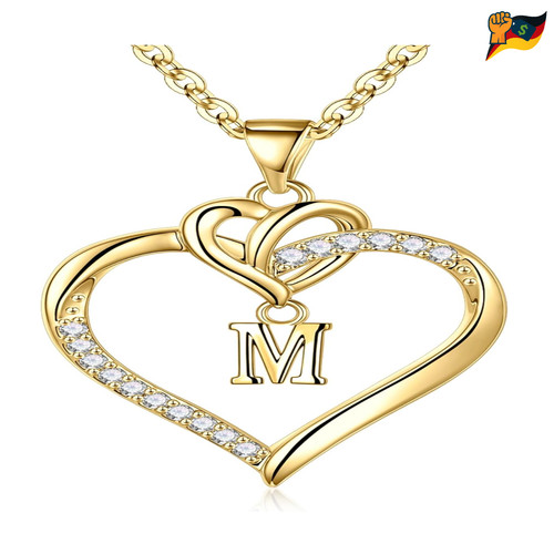 Herz kette damen - herz, gold